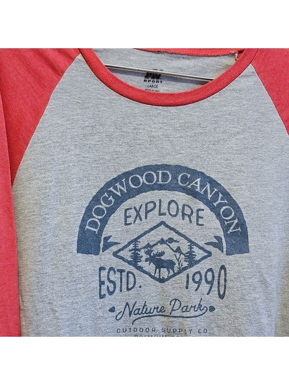 Dogwood Canyon Womens Large Reglan Ringer Jersey Shirt Nature Park Ozarks T46
